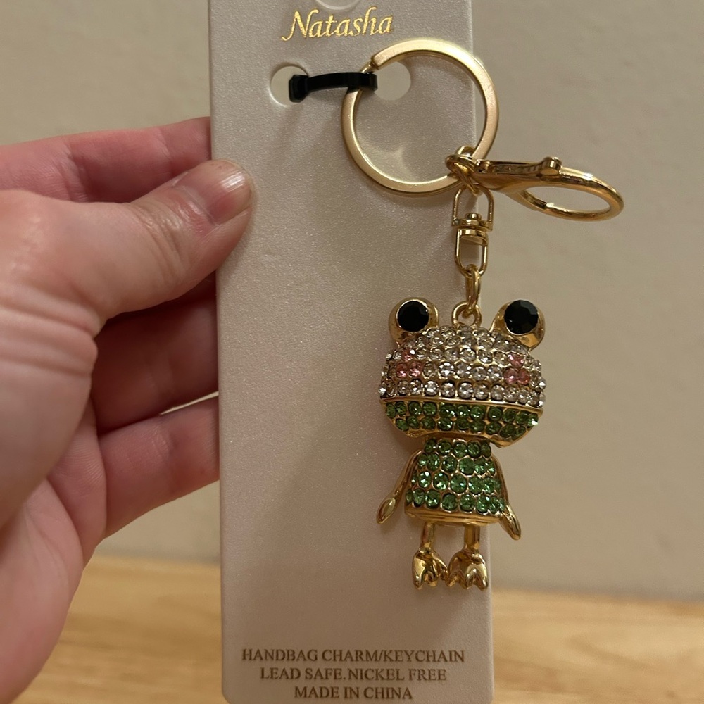 Natasha Frog handbag charm